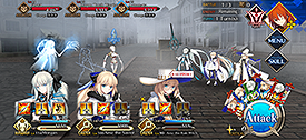 Combat screen example...featuring Morgan, Aesc, and Aesc :)